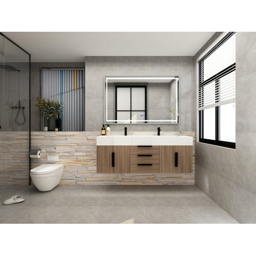 Latitude Run® Jessica 60'' WallMounted Single Bathroom Vanity Wayfair